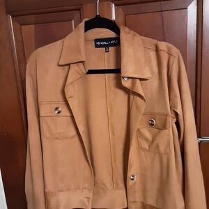 Kendall & Kylie Camel Crop Jacket Size M